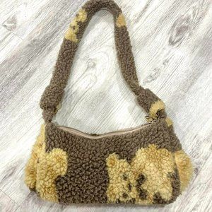 fluffy teddy pear purse